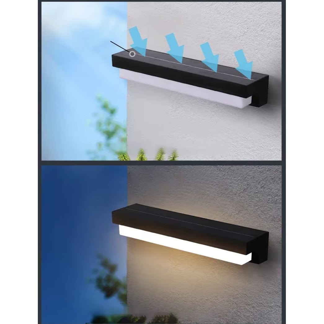 LED Solarskydd Vägglampa - Väggmonterad - Vattentålig - Justerbar Färgtemperatur - Idealisk För Utomhusområden - Intelligent Ljuskontroll