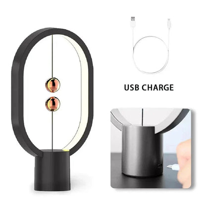 LED Bordslampa Med USB-laddning – Mini Balans Design - Varm Vit Ljus - Dekorativ - Elegant Hem Accent