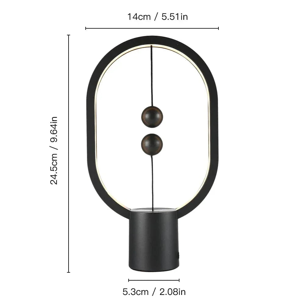 LED Bordslampa Med USB-laddning – Mini Balans Design - Varm Vit Ljus - Dekorativ - Elegant Hem Accent