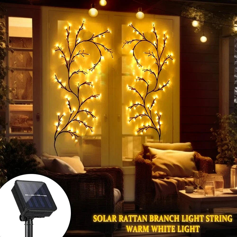 LED Trädgrenlampa - Sol- eller USB-drivet