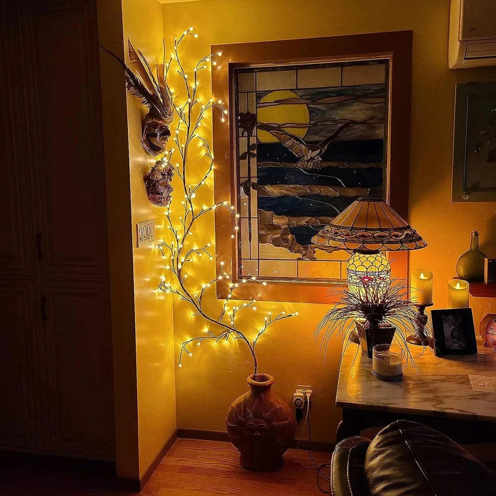 LED Trädgrenlampa - Sol- eller USB-drivet