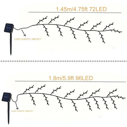 LED Trädgrenlampa - Sol- eller USB-drivet