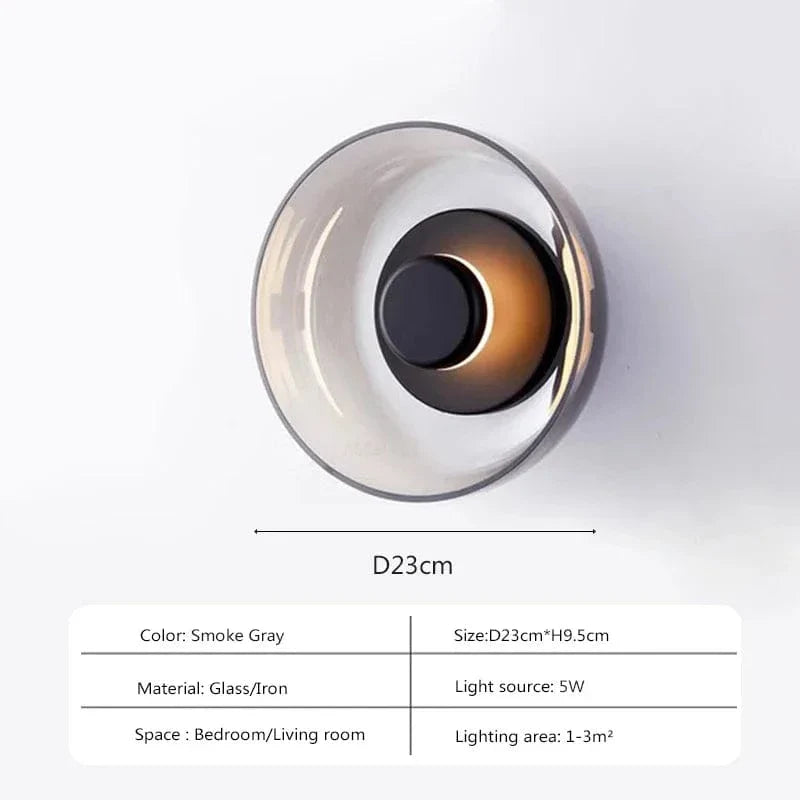 LED Vägglampa Med Glas Skärm - Modern Design - Varm Vit Ljus - Järn Konstruktion - Inomhus Vägglampor - Dekorativa Väggfästen