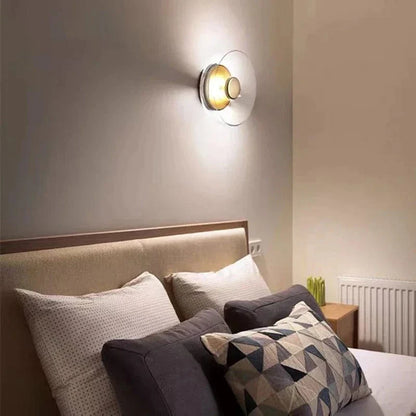 LED Vägglampa Med Glas Skärm - Modern Design - Varm Vit Ljus - Järn Konstruktion - Inomhus Vägglampor - Dekorativa Väggfästen