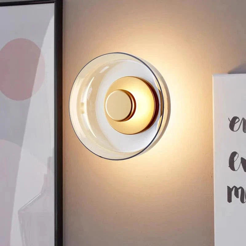 LED Vägglampa Med Glas Skärm - Modern Design - Varm Vit Ljus - Järn Konstruktion - Inomhus Vägglampor - Dekorativa Väggfästen