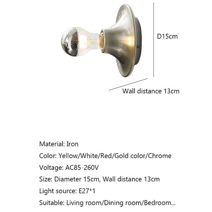 LED Vägglampa – Väggmonterad Dekorativ Armatur – Nordisk Design - Varm Vit - Inomhusbruk - Energihushållande - Hållbar Metall och Akryl
