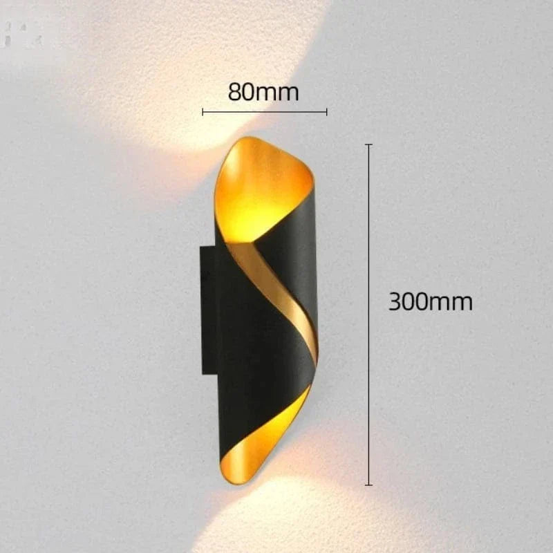 LED Vägglampa - Väggmonterad - IP65 Vattentät - Kreativ Upp-och-Ner Belysning - Modern Design - Lämplig för Inomhus/Utomhusbruk