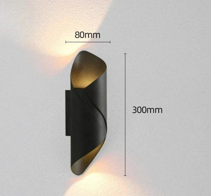 LED Vägglampa - Väggmonterad - IP65 Vattentät - Kreativ Upp-och-Ner Belysning - Modern Design - Lämplig för Inomhus/Utomhusbruk