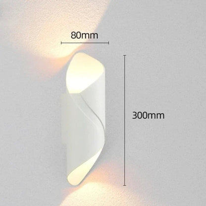 LED Vägglampa - Väggmonterad - IP65 Vattentät - Kreativ Upp-och-Ner Belysning - Modern Design - Lämplig för Inomhus/Utomhusbruk