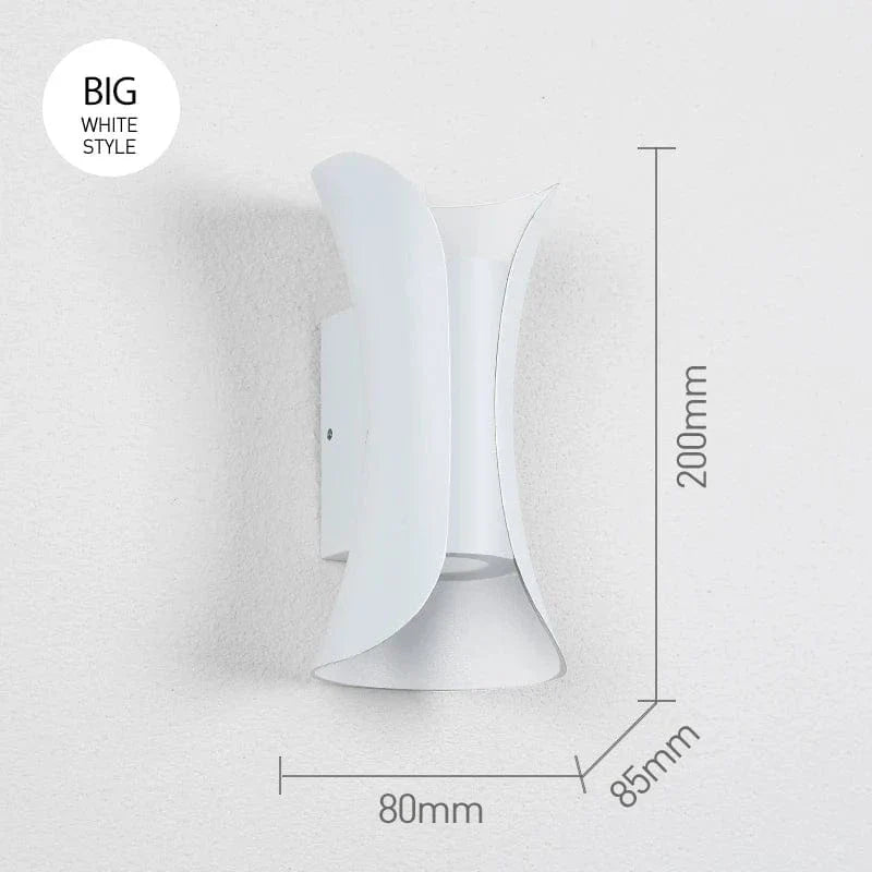 LED Vägglampa Med Modern Design – Vattentät - Aluminium - Inomhus/Utebruk