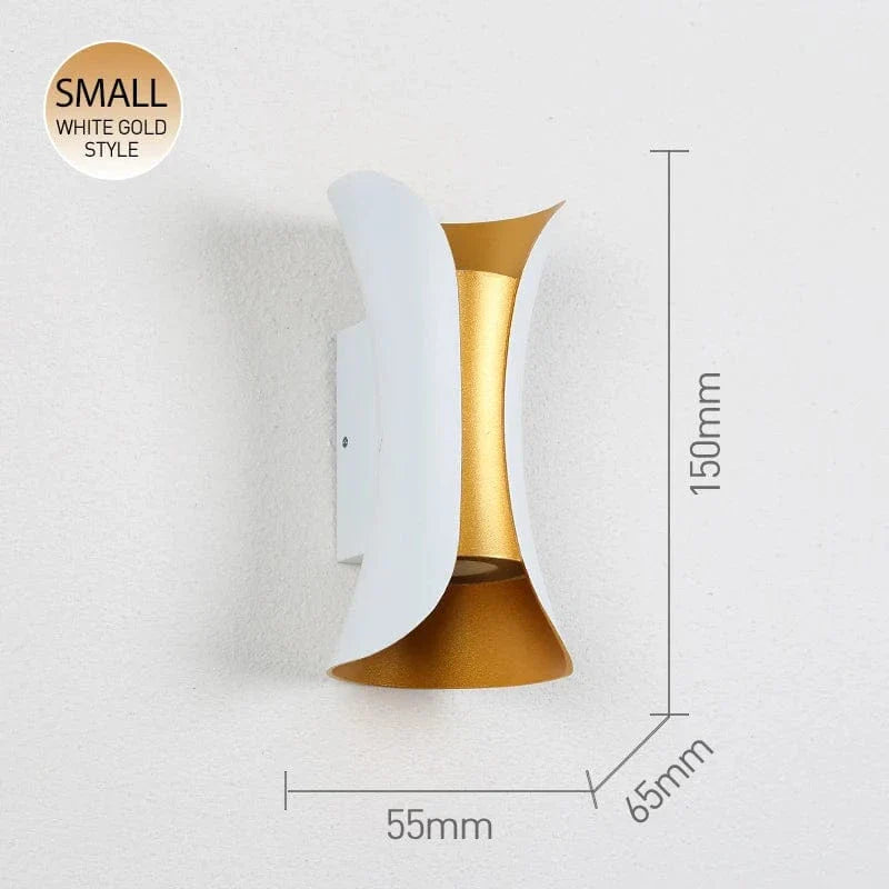 LED Vägglampa Med Modern Design – Vattentät - Aluminium - Inomhus/Utebruk