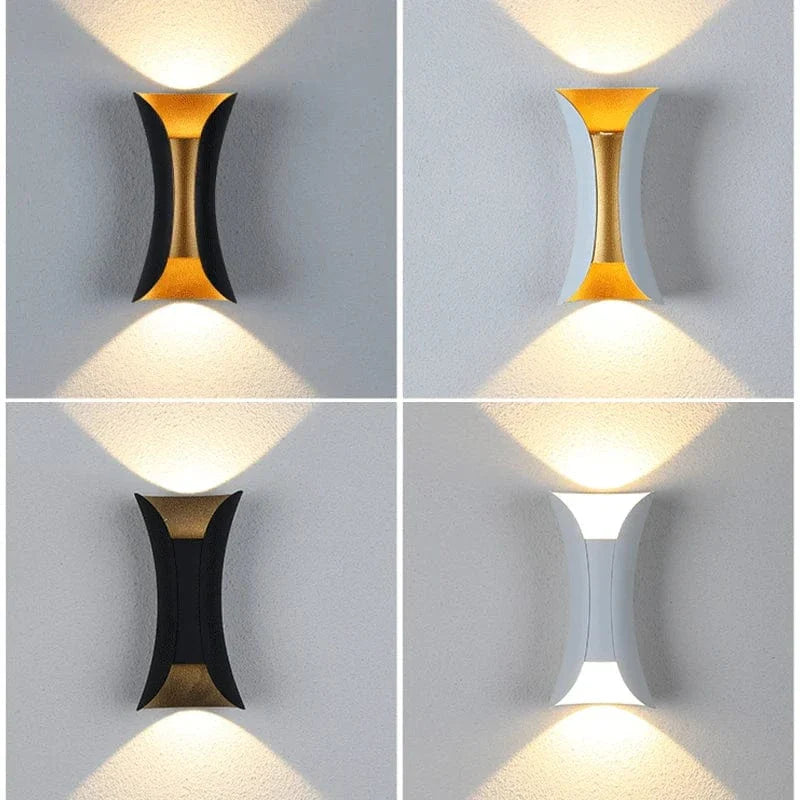 LED Vägglampa Med Modern Design – Vattentät - Aluminium - Inomhus/Utebruk