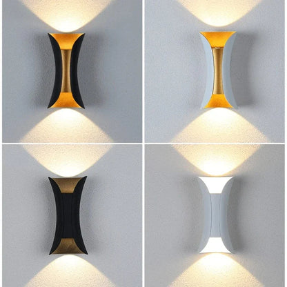 LED Vägglampa Med Modern Design – Vattentät - Aluminium - Inomhus/Utebruk