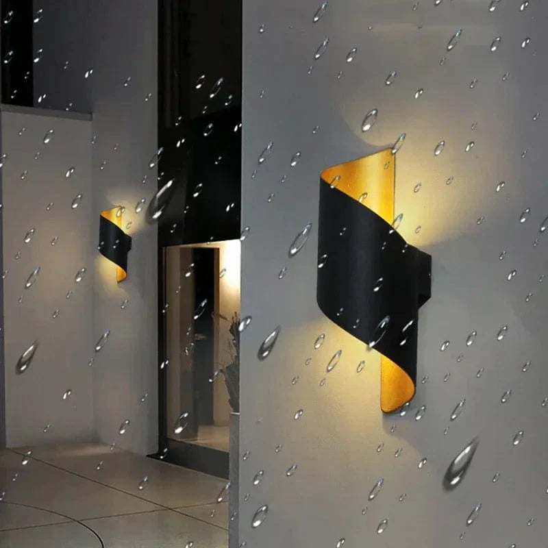 LED Vägglampa Med Modernt Spiraldesign - Vattentät - Inomhus/Utebruk - 10W - Aluminiumkonstruktion - IP65 Klassad