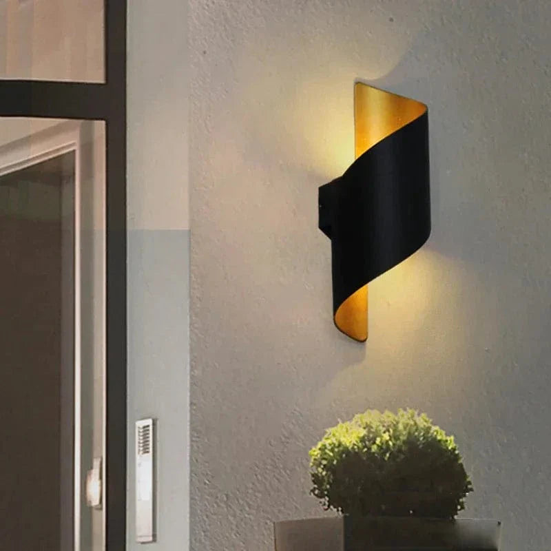 LED Vägglampa Med Modernt Spiraldesign - Vattentät - Inomhus/Utebruk - 10W - Aluminiumkonstruktion - IP65 Klassad