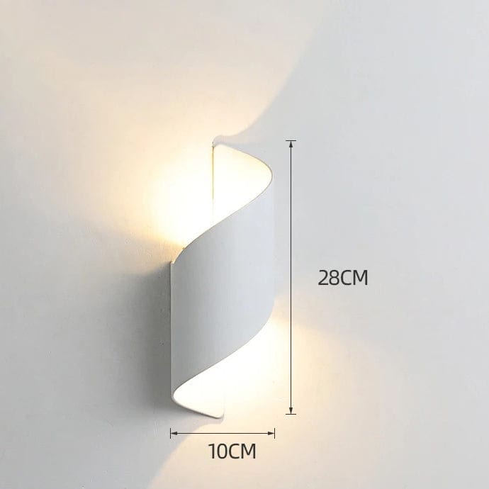 LED Vägglampa Med Modernt Spiraldesign - Vattentät - Inomhus/Utebruk - 10W - Aluminiumkonstruktion - IP65 Klassad