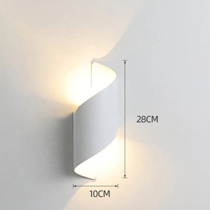 LED Vägglampa Med Modernt Spiraldesign - Vattentät - Inomhus/Utebruk - 10W - Aluminiumkonstruktion - IP65 Klassad