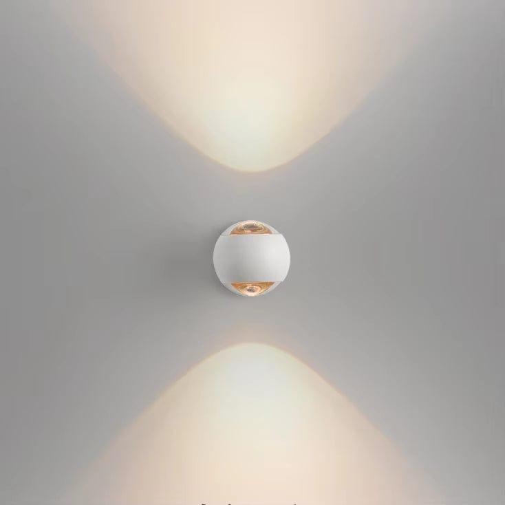 LED vägglampa med roterbar design – Modern - Frostad metall - Akrylinse - Upp/Ner belysning - Nordisk stil