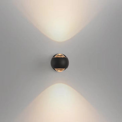 LED vägglampa med roterbar design – Modern - Frostad metall - Akrylinse - Upp/Ner belysning - Nordisk stil