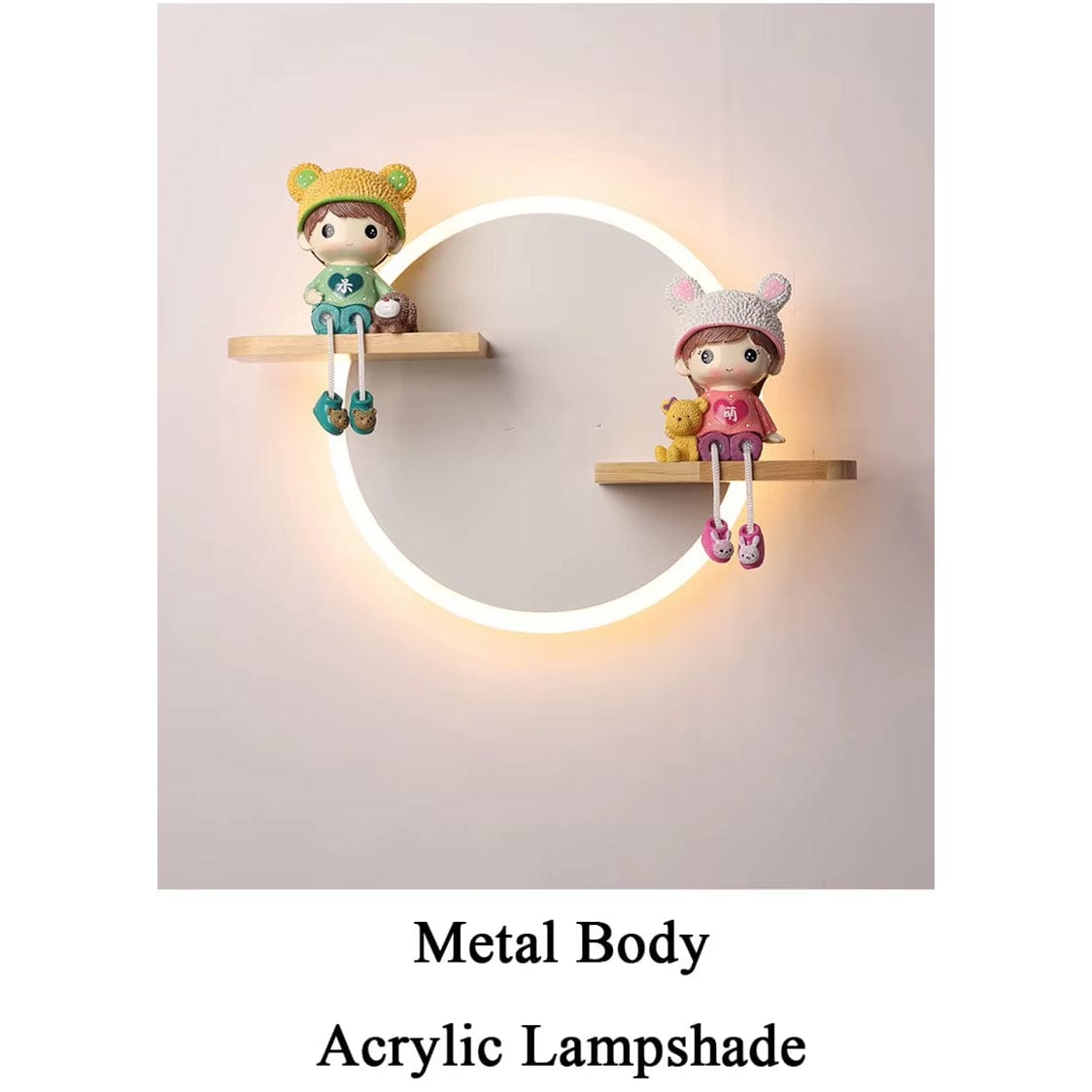 LED Vägglampa Med Unicorn Design – Vägghängd - Nattlampa - Keramik - Barnrum Dekoration - Varm Glöd - Färgglada Accenter