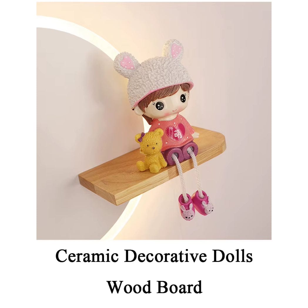 LED Vägglampa Med Unicorn Design – Vägghängd - Nattlampa - Keramik - Barnrum Dekoration - Varm Glöd - Färgglada Accenter