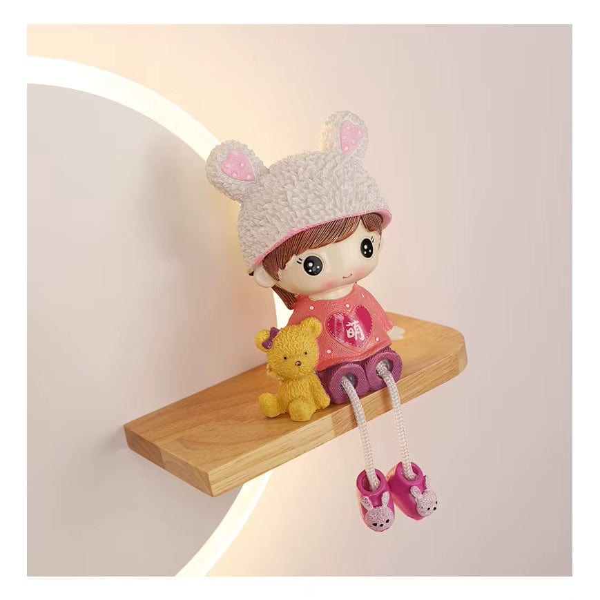 LED Vägglampa Med Unicorn Design – Vägghängd - Nattlampa - Keramik - Barnrum Dekoration - Varm Glöd - Färgglada Accenter