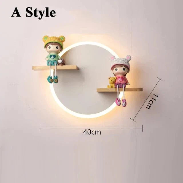 LED Vägglampa Med Unicorn Design – Vägghängd - Nattlampa - Keramik - Barnrum Dekoration - Varm Glöd - Färgglada Accenter