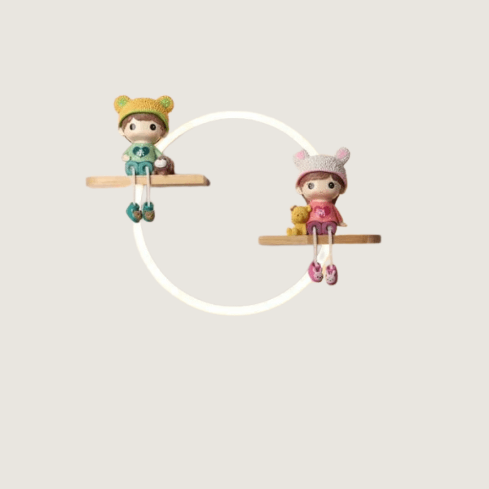 LED Vägglampa Med Unicorn Design – Vägghängd - Nattlampa - Keramik - Barnrum Dekoration - Varm Glöd - Färgglada Accenter