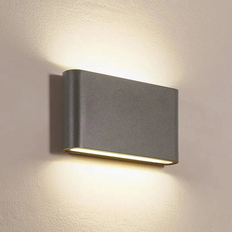 LED Vägglampa Med Upp/Ned Montering – Vattentät - Justerbar Färgtemperatur - Aluminium - Modern Design - Inomhus/Ute Användning