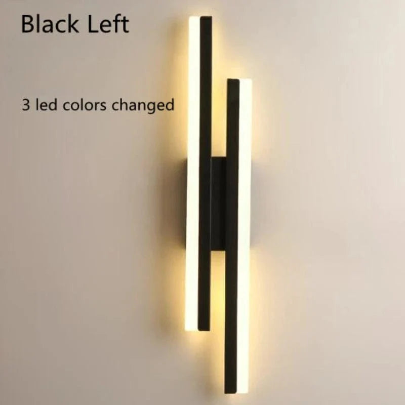 LED Vägglampa Med Akryl Lampskärm – Inomhus Väggljus - Modern Koppardesign - Justerbar Färgtemperatur - Guld/Svart Finish