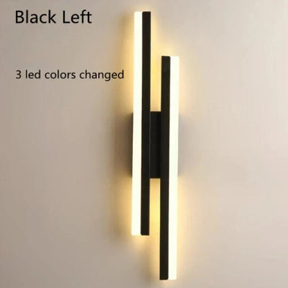 LED Vägglampa Med Akryl Lampskärm – Inomhus Väggljus - Modern Koppardesign - Justerbar Färgtemperatur - Guld/Svart Finish