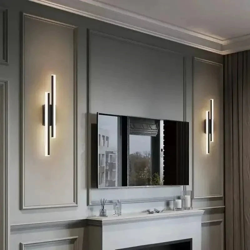 LED Vägglampa Med Akryl Lampskärm – Inomhus Väggljus - Modern Koppardesign - Justerbar Färgtemperatur - Guld/Svart Finish