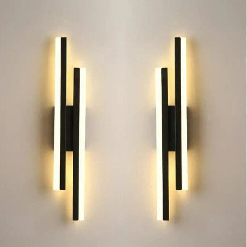 LED Vägglampa Med Akryl Lampskärm – Inomhus Väggljus - Modern Koppardesign - Justerbar Färgtemperatur - Guld/Svart Finish
