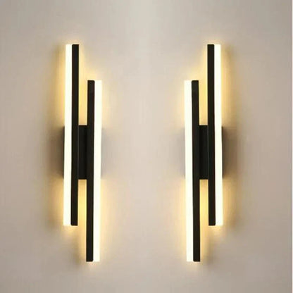 LED Vägglampa Med Akryl Lampskärm – Inomhus Väggljus - Modern Koppardesign - Justerbar Färgtemperatur - Guld/Svart Finish