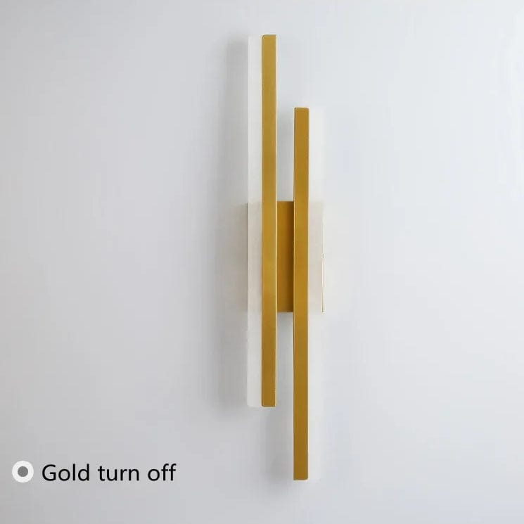 LED Vägglampa Med Akryl Lampskärm – Inomhus Väggljus - Modern Koppardesign - Justerbar Färgtemperatur - Guld/Svart Finish