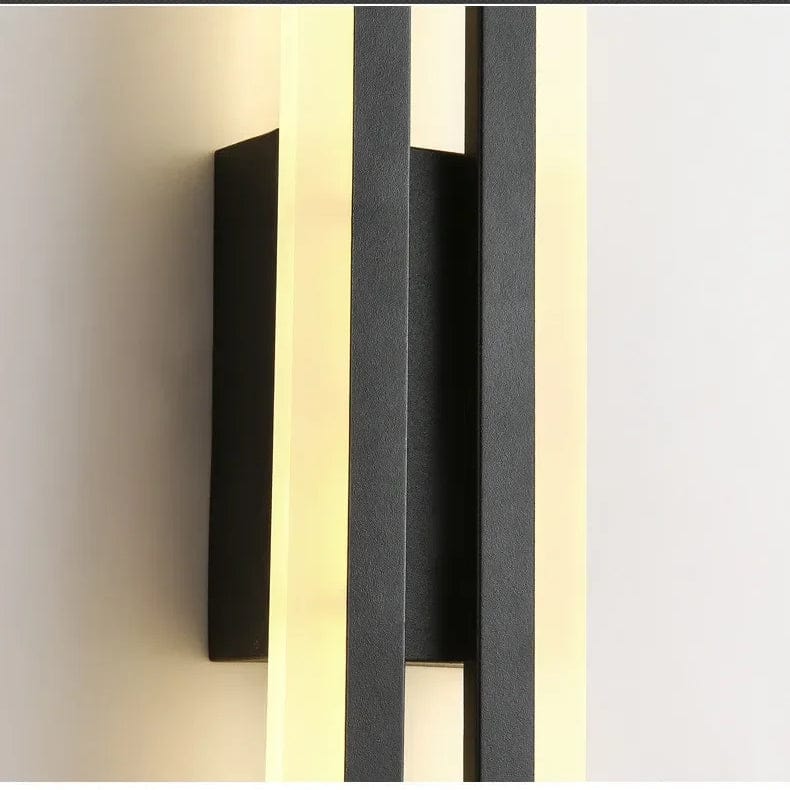 LED Vägglampa Med Akryl Lampskärm – Inomhus Väggljus - Modern Koppardesign - Justerbar Färgtemperatur - Guld/Svart Finish