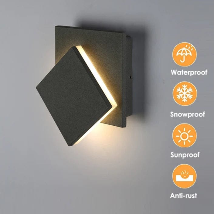 LED Vattentålig Utomhusvägglampa med 360° Rotation – Modern Utomhusväggljus för Trädgårdar och Dörrar