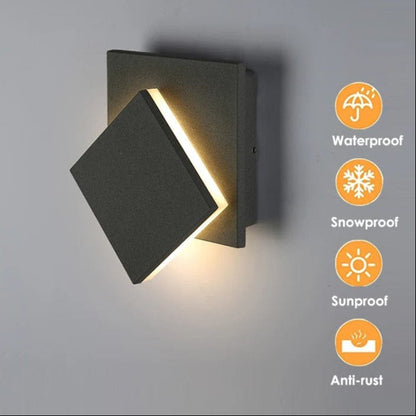 LED Vattentålig Utomhusvägglampa med 360° Rotation – Modern Utomhusväggljus för Trädgårdar och Dörrar