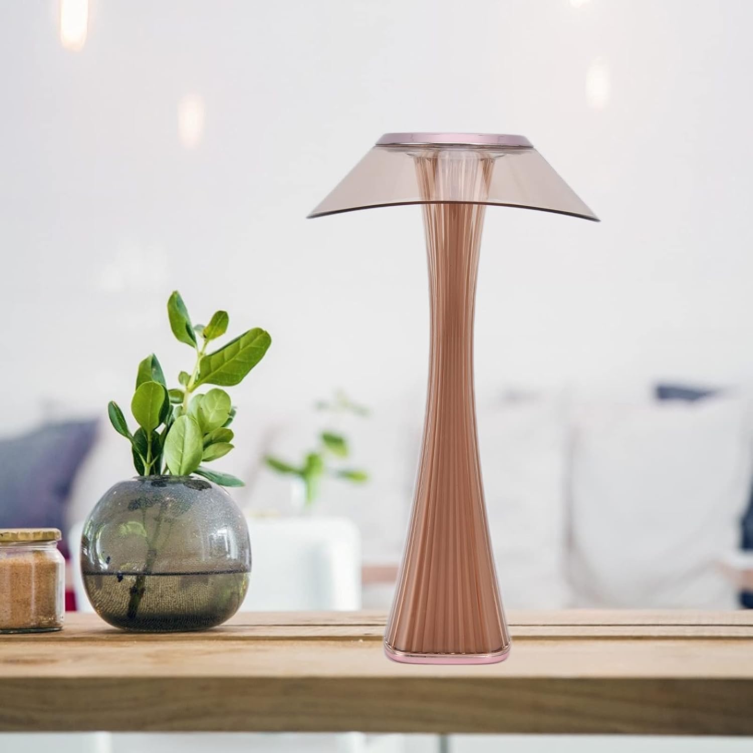 Lyxig kristall uppladdningsbar bordslampa
