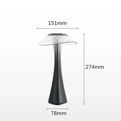 Lyxig kristall uppladdningsbar bordslampa