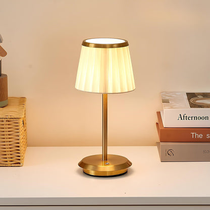 Lyxig Plisserad Återuppladdningsbar Bordslampa