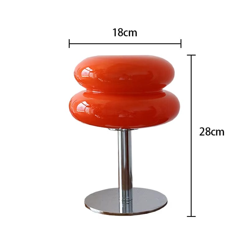 Macaron Glas Bordslampa - Med sladd - Trikromatisk dimning - Ögonskydd - Modern design - Stilig sovrumslampa - E27 lampa kompatibel