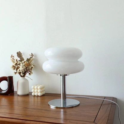 Macaron Glas Bordslampa - Med sladd - Trikromatisk dimning - Ögonskydd - Modern design - Stilig sovrumslampa - E27 lampa kompatibel