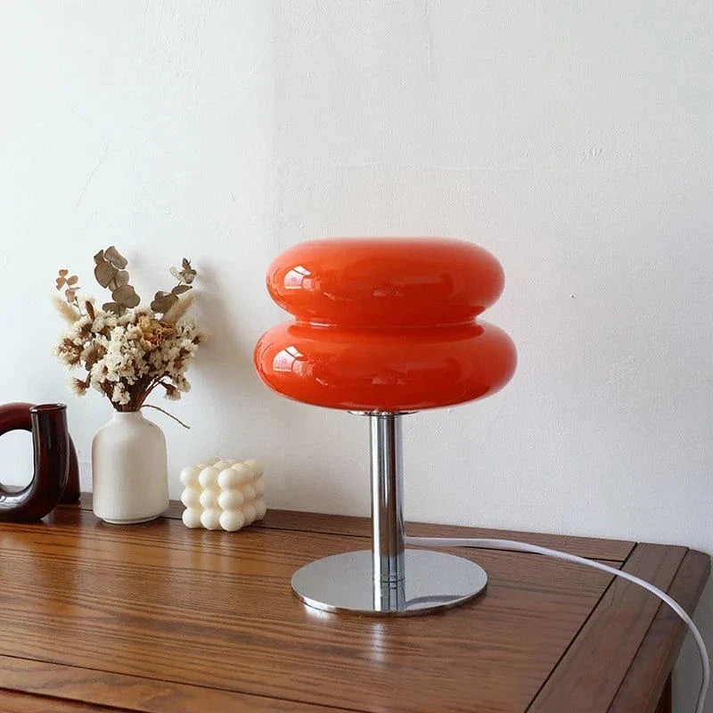 Macaron Glas Bordslampa - Med sladd - Trikromatisk dimning - Ögonskydd - Modern design - Stilig sovrumslampa - E27 lampa kompatibel