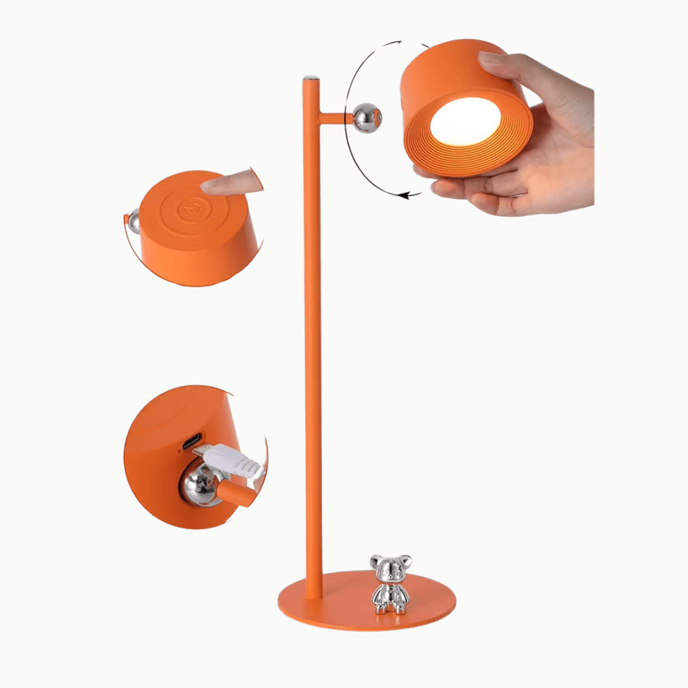 Magnetisk Monterings LED Skrivbordslampa – Uppladdningsbar - Rotbar - Minimalistisk - Modern Inomhusbelysning - Idealisk För Arbete Och Studier
