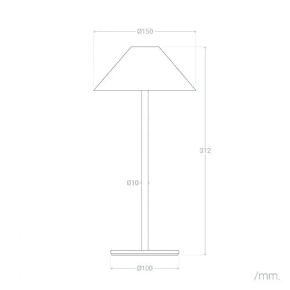 Minimal Cone Uppladdningsbar Bordslampa