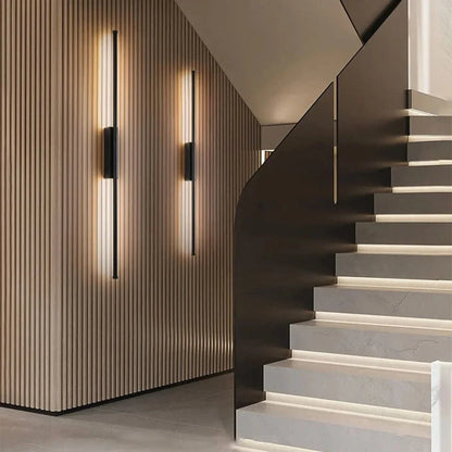 Minimalistisk LED Vägglampa – Modern Svart Järn Sconcelampa för Vardagsrum och Sovrum, Justerbara Höjdalternativ