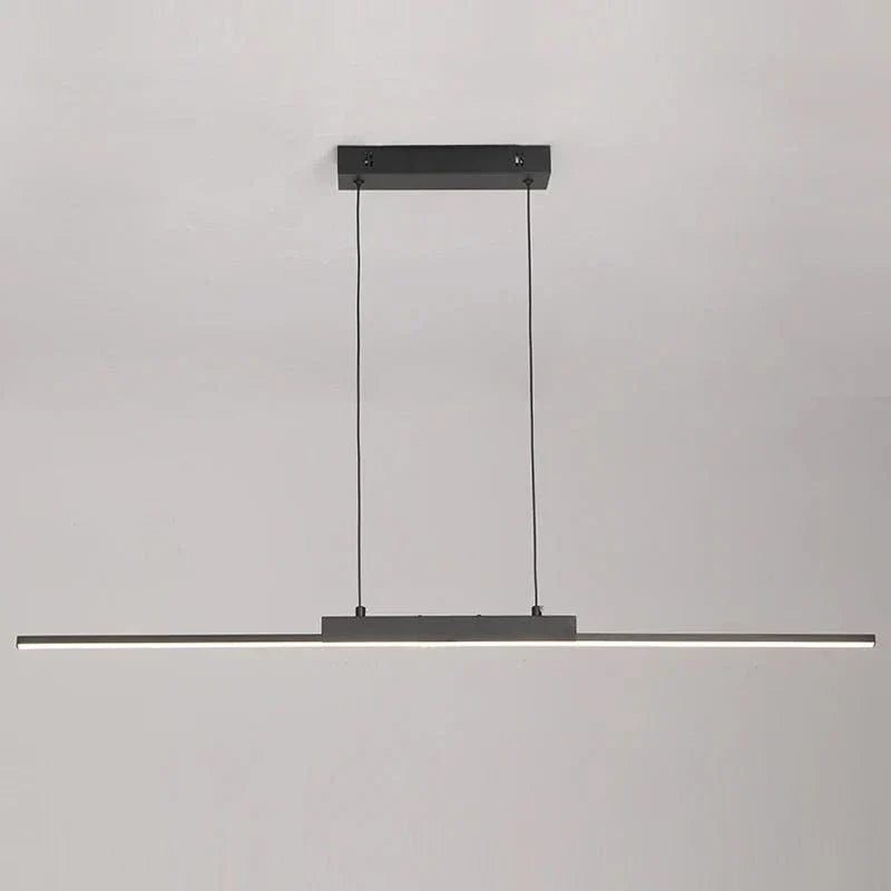 Modern svart taklampa med justerbar höjd – minimalistisk design - aluminium och silikon - perfekt för kök och matsal