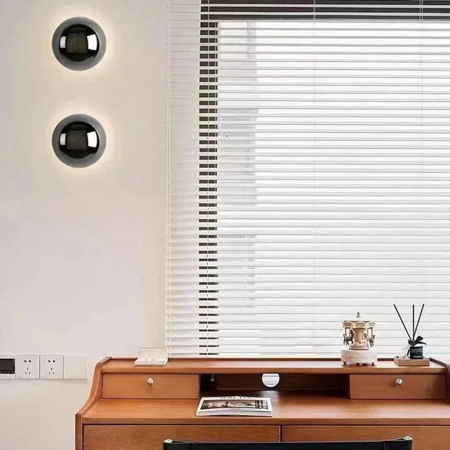 Modern Cirkulär Vägglampa - Hårdkopplad - Minimalistisk Design - Pläterad Silverfinish - Inomhusbruk - Idealiskt För Korridor Och Sängsidesbelysning