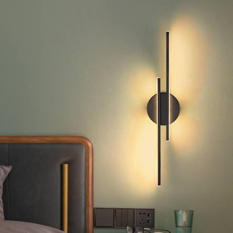 Modern minimalist dual-line LED vägglampa